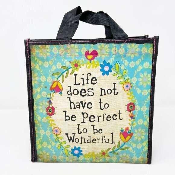 NATURAL LIFE | Life Does Not Have to be Perfect to be Wonderful Green Bag - Picture 1 of 5